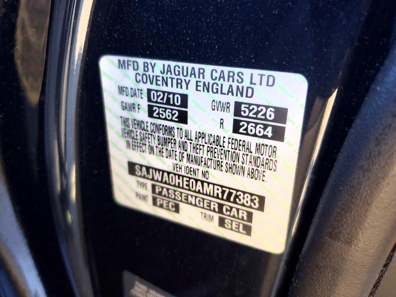 Продаж на аукціоні авто 2010 Jaguar Xf, vin: SAJWA0HE0AMR77383, номер лоту: 63936206