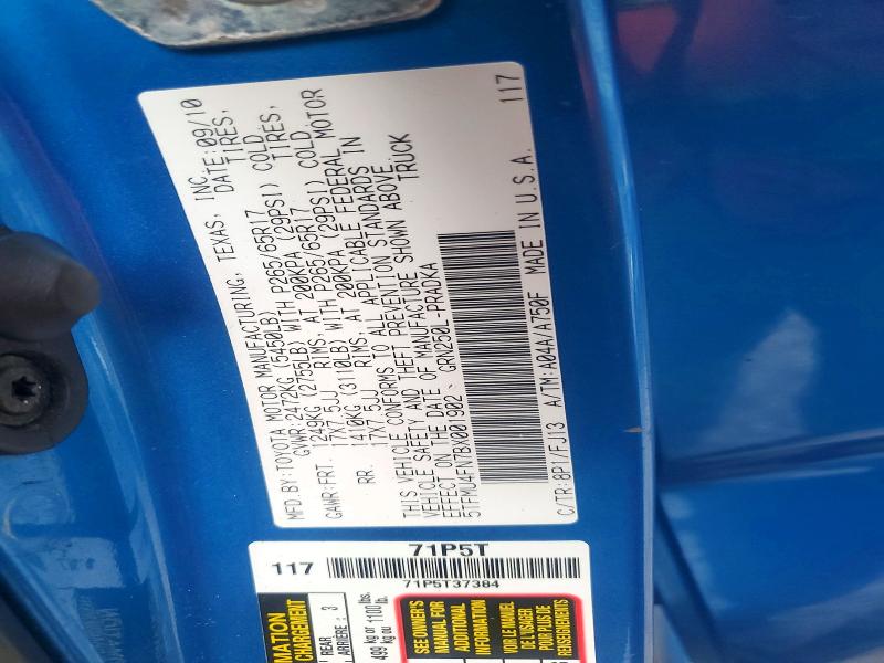 Продаж на аукціоні авто 2011 Toyota Tacoma, vin: 5TFMU4FN7BX001902, номер лоту: 63465796