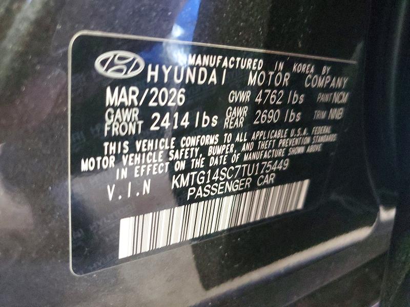 66366476 :رقم المزاد ، KMTG14SC7TU175449 vin ، 2026 Genesis G70 مزاد بيع