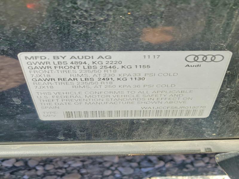 Продажа на аукционе авто 2018 Audi Q3, vin: WA1JCCFS5JR019270, номер лота: 65367946