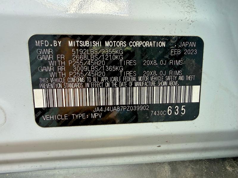 Продажа на аукционе авто 2023 Mitsubishi Outlander, vin: JA4J4UA87PZ039902, номер лота: 66483296