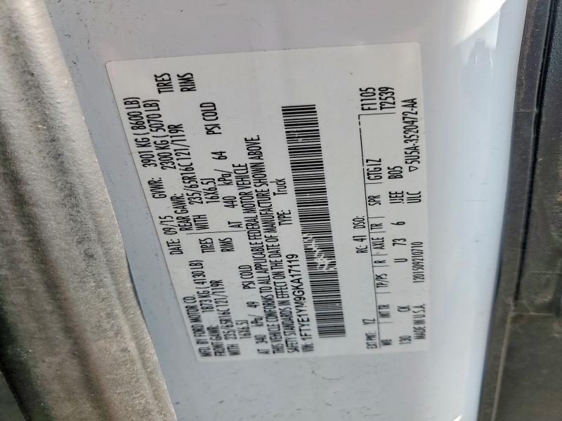 Продаж на аукціоні авто 2016 Ford Transit, vin: 1FTYE1YM9GKA17119, номер лоту: 65368126