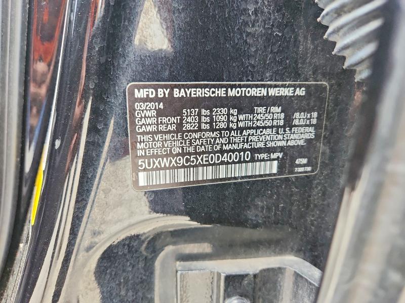 Продаж на аукціоні авто 2014 Bmw X3, vin: 5UXWX9C5XE0D40010, номер лоту: 64214826