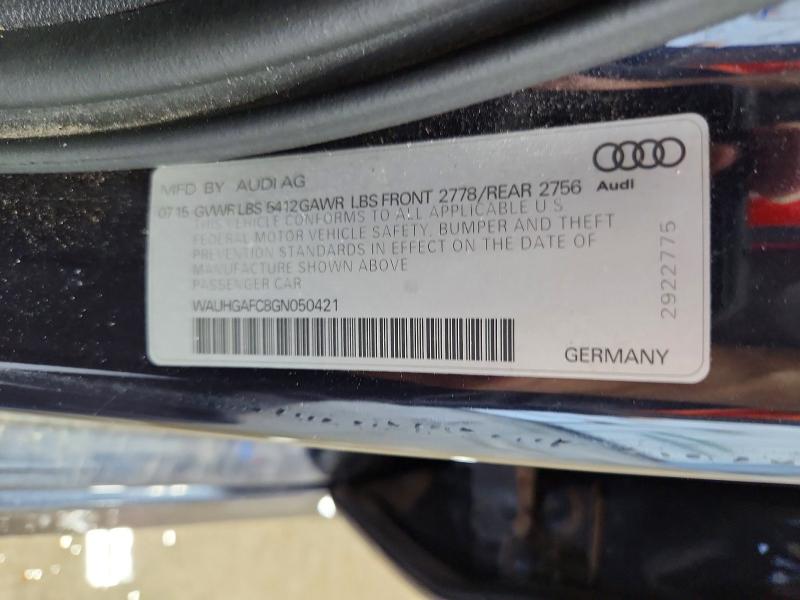 Aukcja sprzedaży 2016 Audi A6, vin: WAUHGAFC8GN050421, numer aukcji: 63845586
