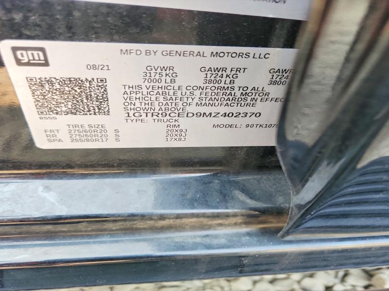 64922566 :رقم المزاد ، 1GTR9CED9MZ402370 vin ، 2021 Gmc Sierra مزاد بيع