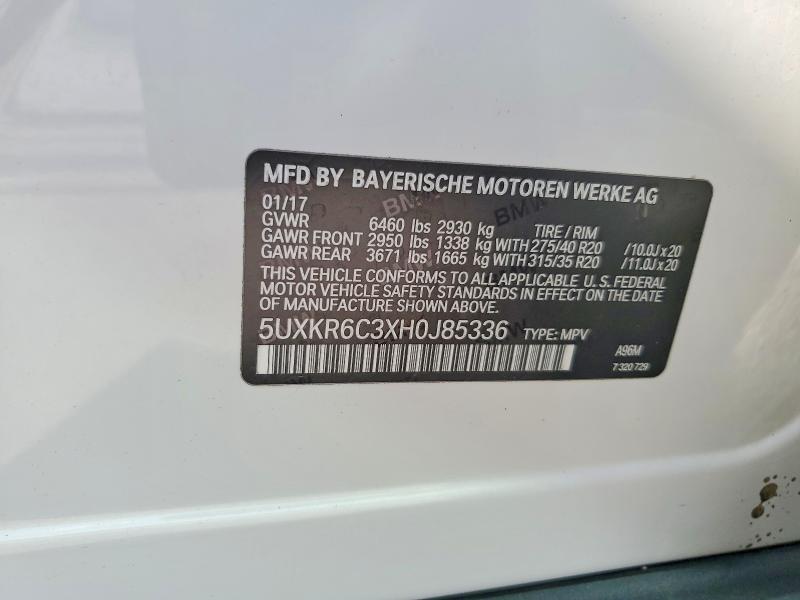 Продаж на аукціоні авто 2017 Bmw X5, vin: 5UXKR6C3XH0J85336, номер лоту: 64671436