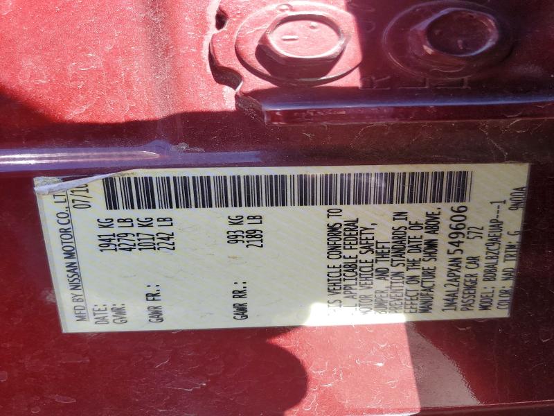 Продажа на аукционе авто 2010 Nissan Altima, vin: 1N4AL2APXAN549606, номер лота: 63525496