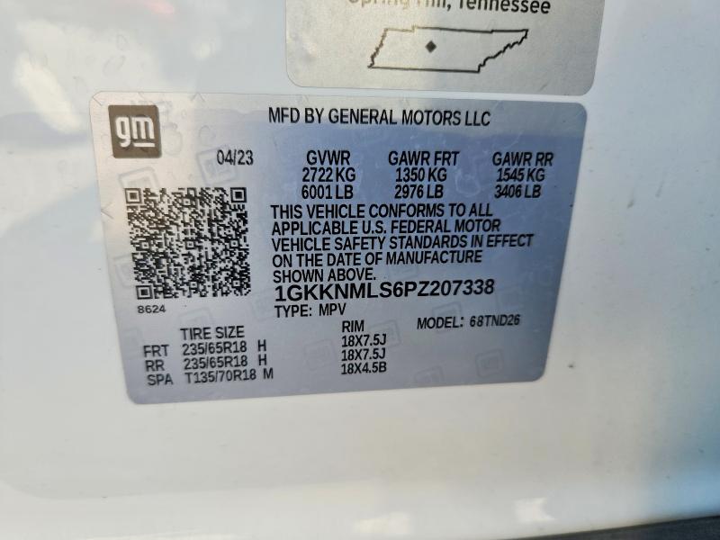 Aukcja sprzedaży 2023 Gmc Acadia, vin: 1GKKNMLS6PZ207338, numer aukcji: 64969906