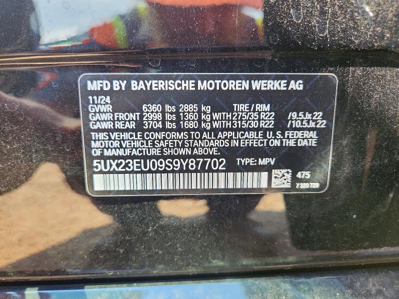 Продажа на аукционе авто 2025 Bmw X5, vin: 5UX23EU09S9Y87702, номер лота: 63334186