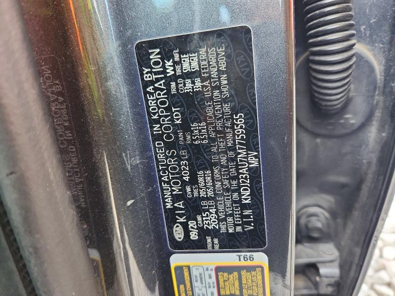 65172256 :رقم المزاد ، KNDJ23AU7M7759565 vin ، 2021 Kia Soul مزاد بيع