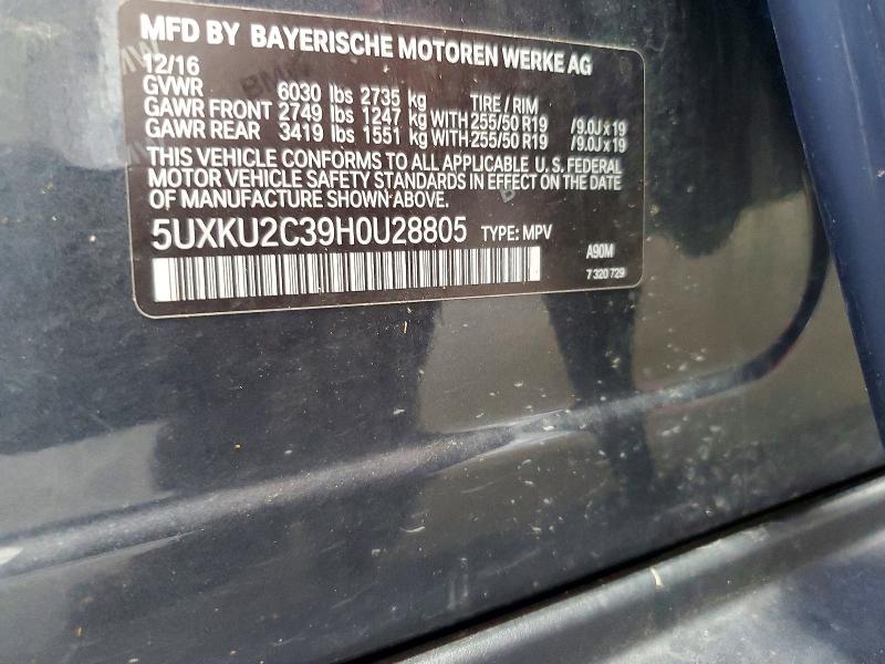 Aukcja sprzedaży 2017 Bmw X6, vin: 5UXKU2C39H0U28805, numer aukcji: 64054206