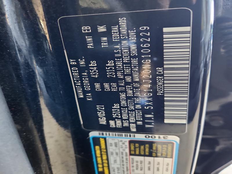 Продажа на аукционе авто 2022 Kia K5, vin: 5XXG14J20NG106229, номер лота: 66030086