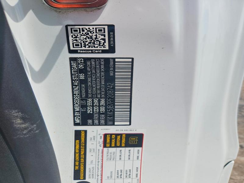 63723286 :رقم المزاد ، W1K1K5JB7PF208742 vin ، 2023 Mercedes-benz E مزاد بيع