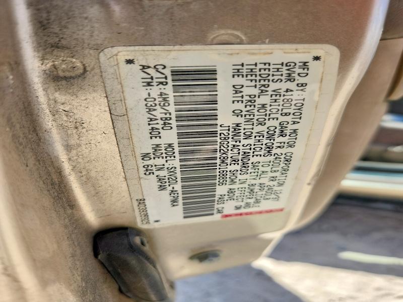 65388946 :رقم المزاد ، JT2BG22K8W0168856 vin ، 1998 Toyota Camry مزاد بيع
