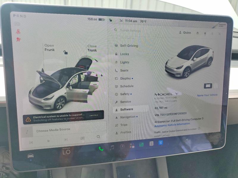 Aukcja sprzedaży 2022 Tesla Model Y, vin: 7SAYGDEE0NF310820, numer aukcji: 63536446
