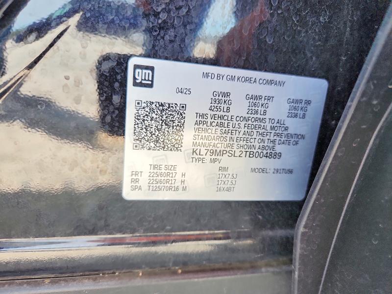 Aukcja sprzedaży 2026 Chevrolet Trailblazer, vin: KL79MPSL2TB004889, numer aukcji: 66496296