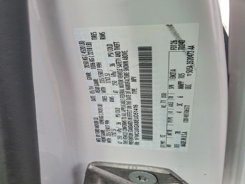 63871226 :رقم المزاد ، 1FMCU0GX8EUD51416 vin ، 2014 Ford Escape مزاد بيع