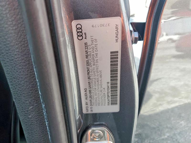 Aukcja sprzedaży 2016 Audi A3, vin: WAUA7GFF7G1034118, numer aukcji: 66414926