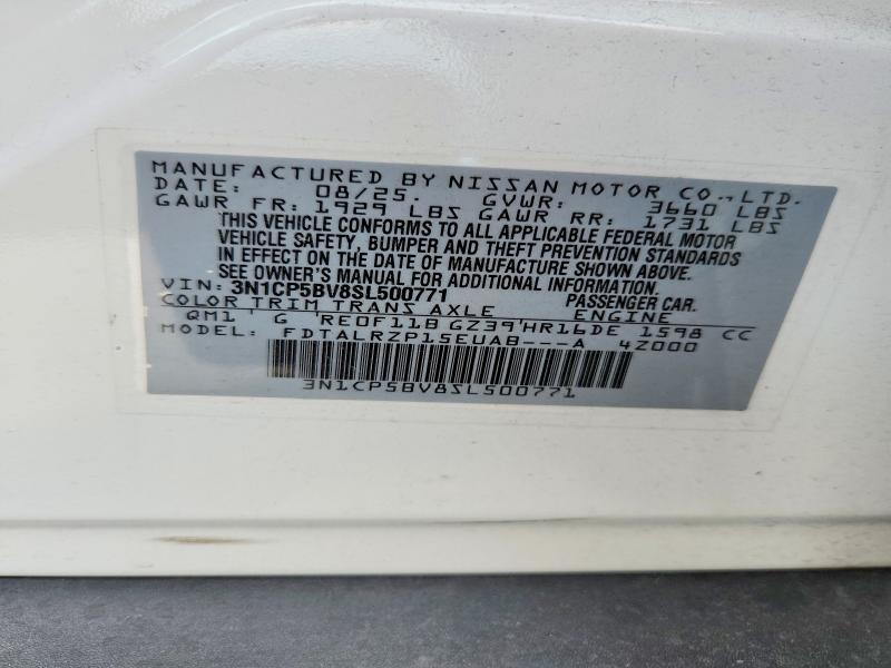 65649756 :رقم المزاد ، 3N1CP5BV8SL500771 vin ، 2025 Nissan Kicks Play مزاد بيع