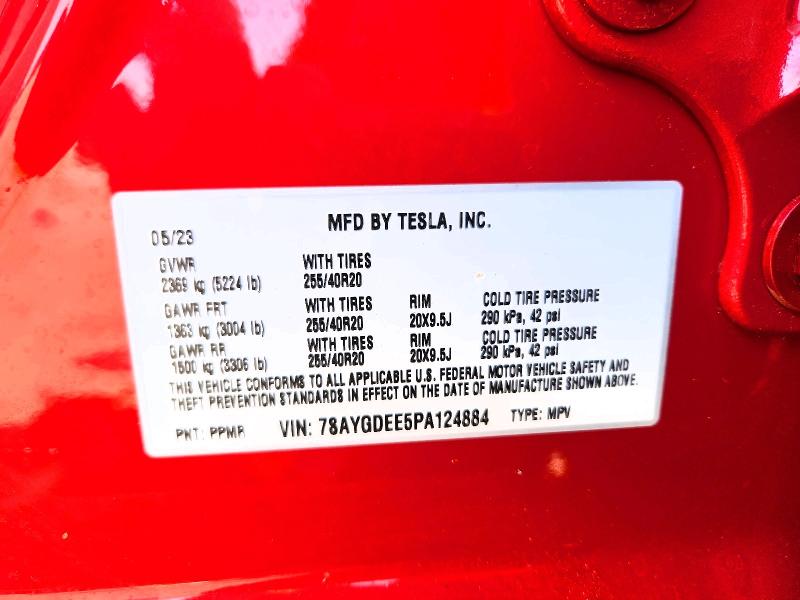 Aukcja sprzedaży 2023 Tesla Model Y, vin: 7SAYGDEE5PA124884, numer aukcji: 65455366