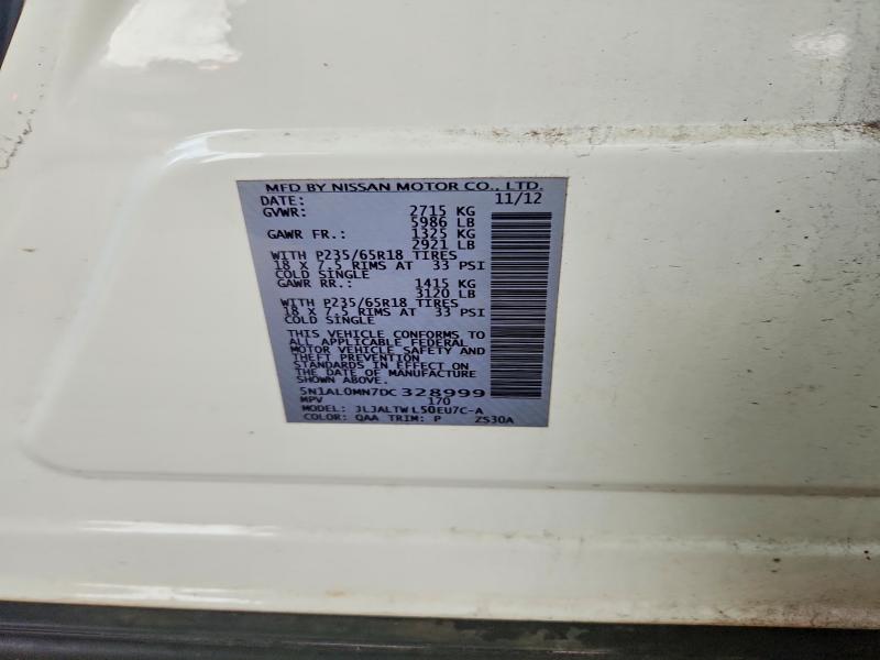 Продажа на аукционе авто 2013 Infiniti Jx35, vin: 5N1AL0MN7DC328999, номер лота: 66012996