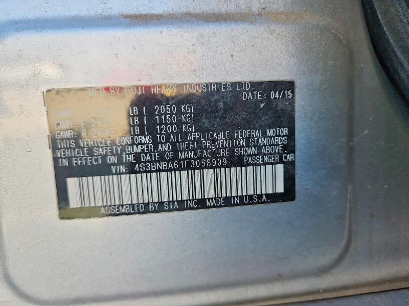 64120616 :رقم المزاد ، 4S3BNBA61F3058909 vin ، 2015 Subaru Legacy مزاد بيع