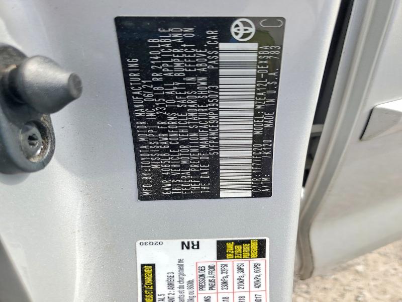 65193606 :رقم المزاد ، 5YFP4MCE9MP095073 vin ، 2021 Toyota Corolla مزاد بيع