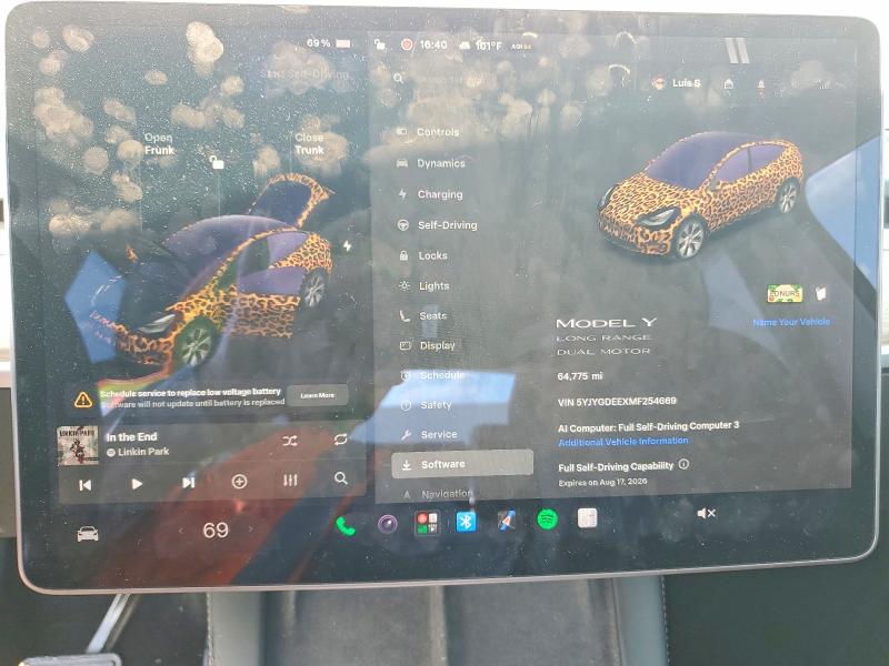 Aukcja sprzedaży 2021 Tesla Model Y, vin: 5YJYGDEEXMF254669, numer aukcji: 64225956