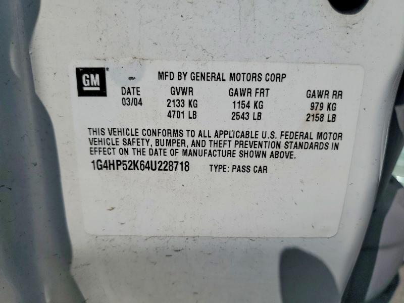 Aukcja sprzedaży 2004 Buick Lesabre, vin: 1G4HP52K64U228718, numer aukcji: 65782666