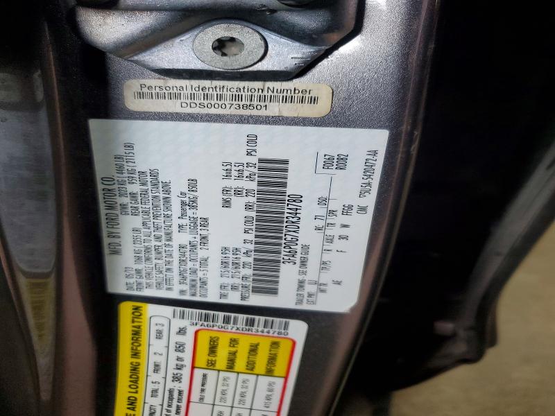 Продажа на аукционе авто 2013 Ford Fusion, vin: 3FA6P0G7XDR344780, номер лота: 64606956