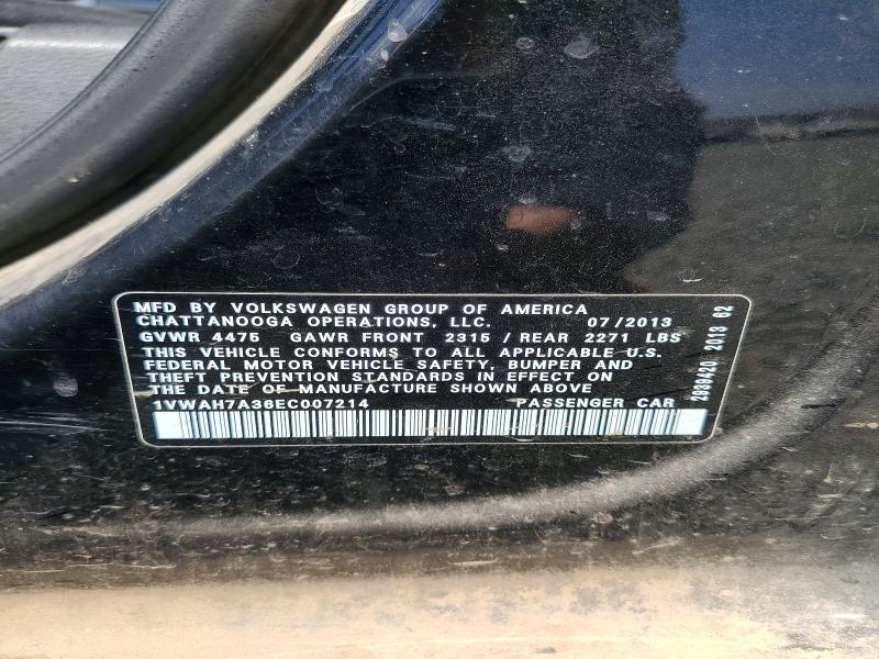 Продаж на аукціоні авто 2014 Volkswagen Passat, vin: 1VWAH7A36EC007214, номер лоту: 64564216