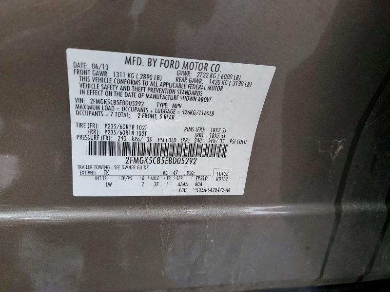 Aukcja sprzedaży 2014 Ford Flex, vin: 2FMGK5C85EBD05292, numer aukcji: 65731256