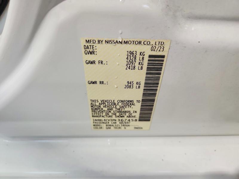 64122336 :رقم المزاد ، 1N4BL4CV3PN367458 vin ، 2023 Nissan Altima مزاد بيع