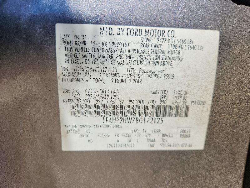65192236 :رقم المزاد ، 1FAHP2HW7BG172125 vin ، 2011 Ford Taurus مزاد بيع