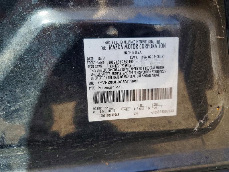 Продаж на аукціоні авто 2012 Mazda 6, vin: 1YVHZ8DH0C5M11682, номер лоту: 66642566