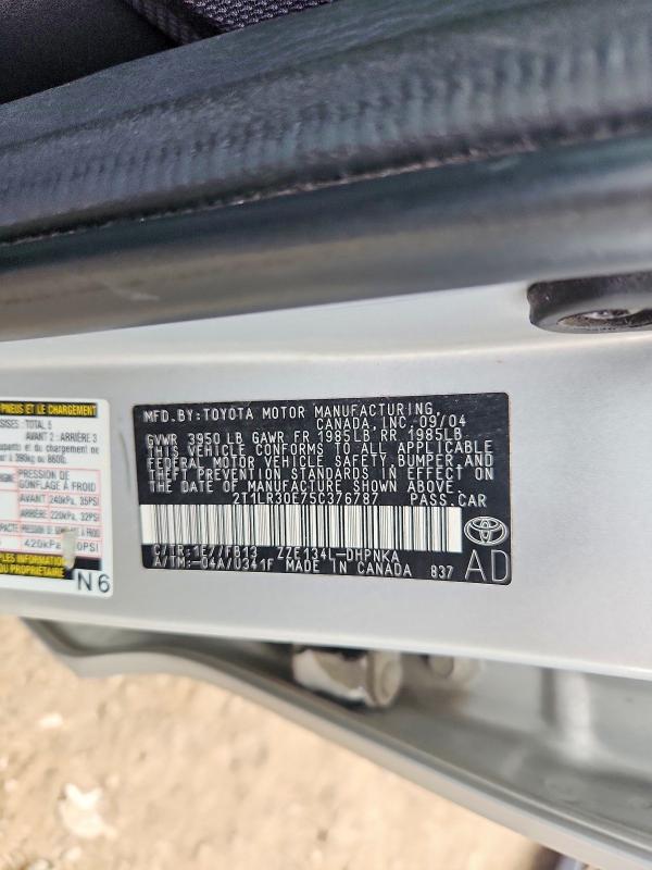 Aukcja sprzedaży 2005 Toyota Matrix, vin: 2T1LR30E75C376787, numer aukcji: 63812286