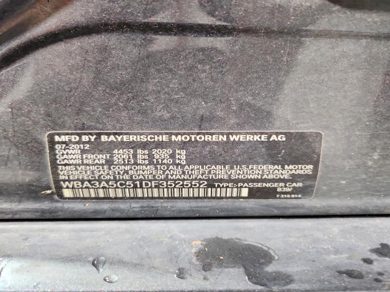 Aukcja sprzedaży 2013 Bmw 328, vin: WBA3A5C51DF352552, numer aukcji: 65915806