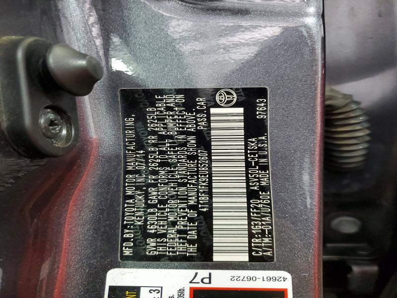 2014 Toyota Camry მანქანა იყიდება აუქციონზე, vin: 4T1BF1FK9EU852607, აუქციონის ნომერი: 63927876