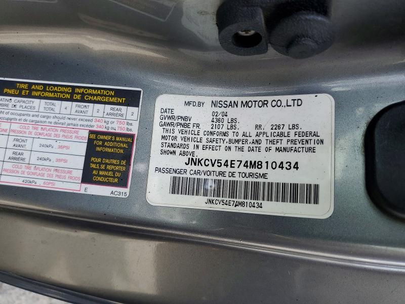 Aukcja sprzedaży 2004 Infiniti G35, vin: JNKCV54E74M810434, numer aukcji: 64978816