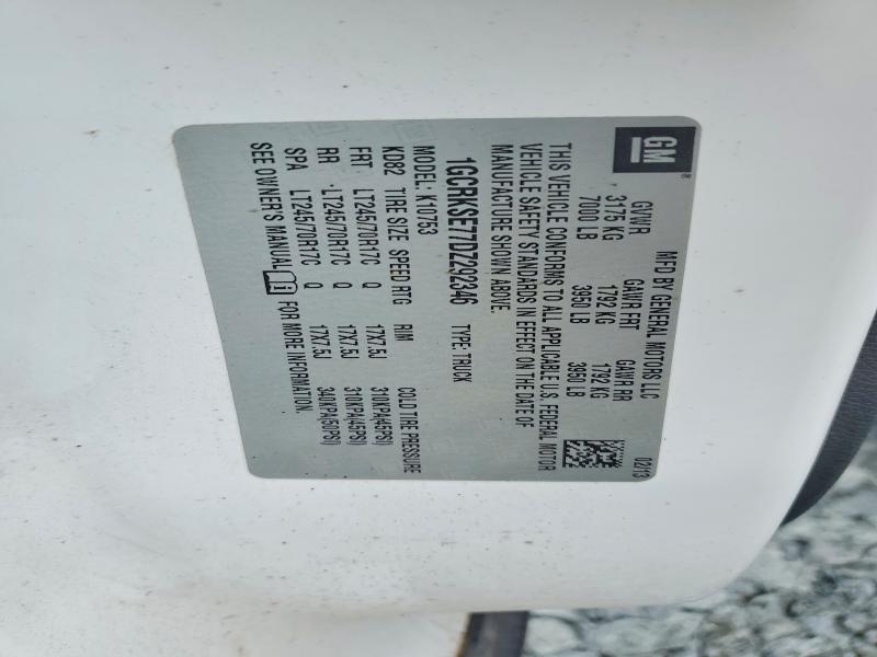 Aukcja sprzedaży 2013 Chevrolet Silverado, vin: 1GCRKSE77DZ292346, numer aukcji: 64298606