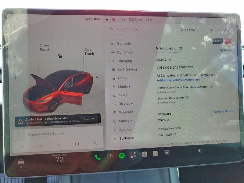 Aukcja sprzedaży 2025 Tesla Model 3, vin: 5YJ3E1EA3SF983797, numer aukcji: 63335926