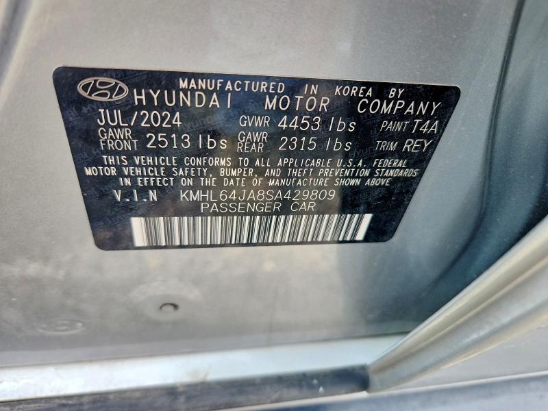 63757826 :رقم المزاد ، KMHL64JA8SA429809 vin ، 2025 Hyundai Sonata مزاد بيع