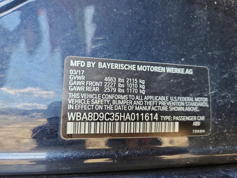 Aukcja sprzedaży 2017 Bmw 330, vin: WBA8D9C35HA011614, numer aukcji: 64278616