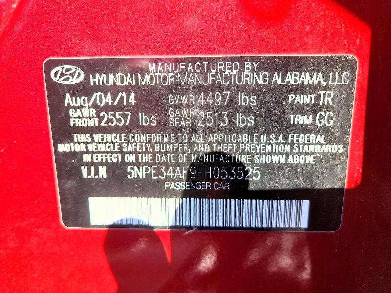 Продаж на аукціоні авто 2015 Hyundai Sonata, vin: 5NPE34AF9FH053525, номер лоту: 65900526