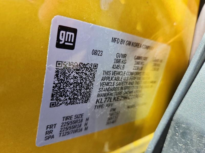 66766736 :رقم المزاد ، KL77LKE29RC119041 vin ، 2024 Chevrolet Trax مزاد بيع