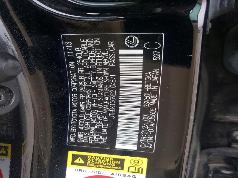 Aukcja sprzedaży 2014 Lexus Es, vin: JTHBK1GG9E2104671, numer aukcji: 65615616
