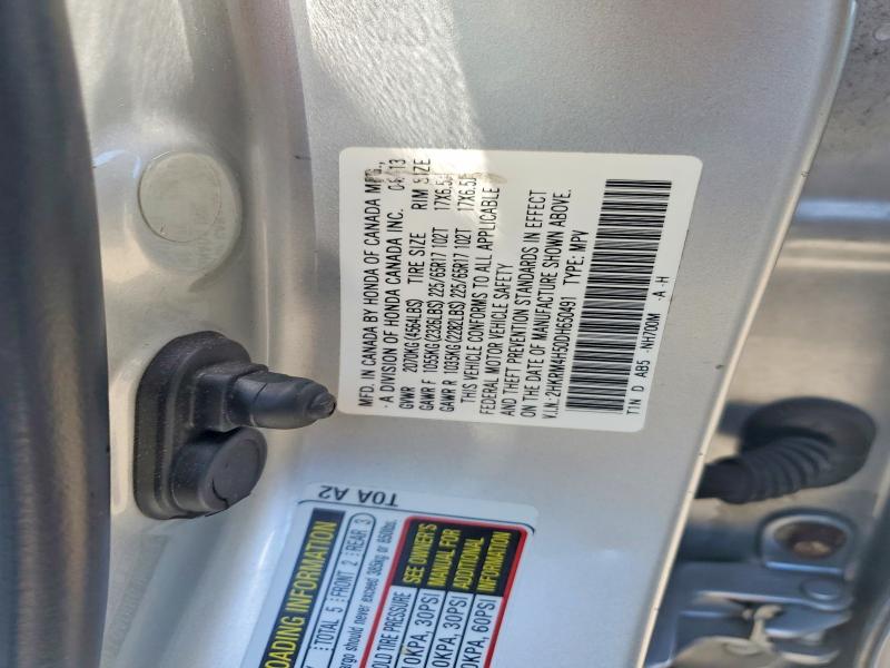 63273186 :رقم المزاد ، 2HKRM4H50DH650491 vin ، 2013 Honda Cr-v مزاد بيع