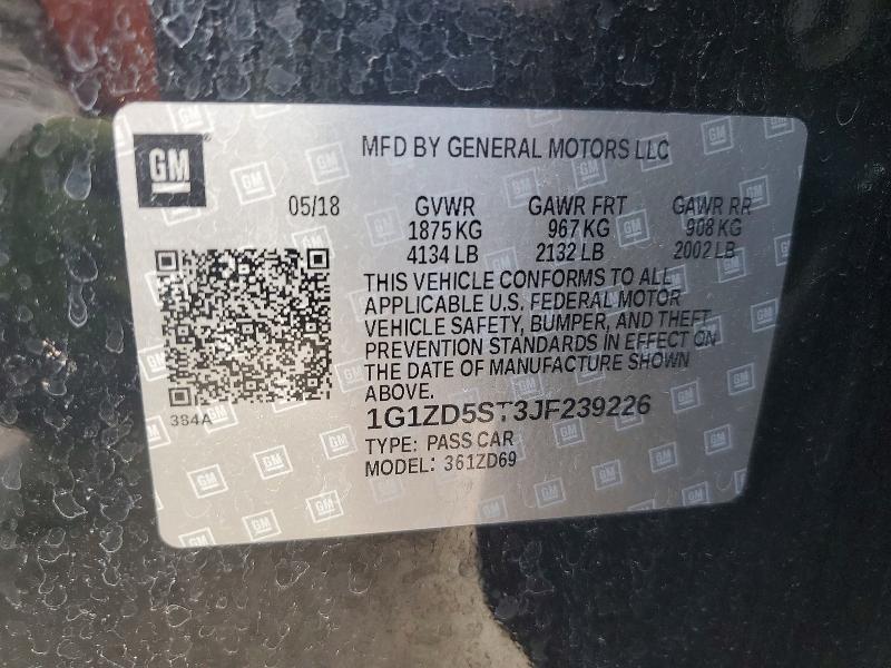 Продаж на аукціоні авто 2018 Chevrolet Malibu, vin: 1G1ZD5ST3JF239226, номер лоту: 67174716