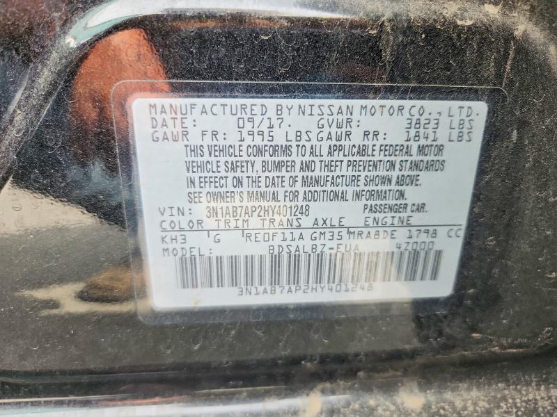 Продаж на аукціоні авто 2017 Nissan Sentra, vin: 3N1AB7AP2HY401248, номер лоту: 64666676
