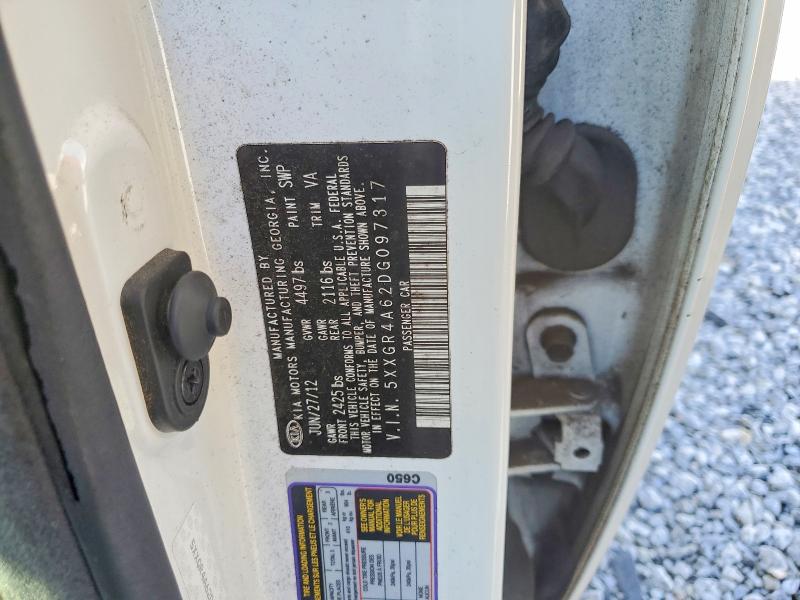 2013 Kia Optima მანქანა იყიდება აუქციონზე, vin: 5XXGR4A62DG097317, აუქციონის ნომერი: 65523396